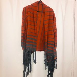 Striped Sweater with Tassels